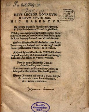 De fortuna Francisci Marchionis Mantuae carmen