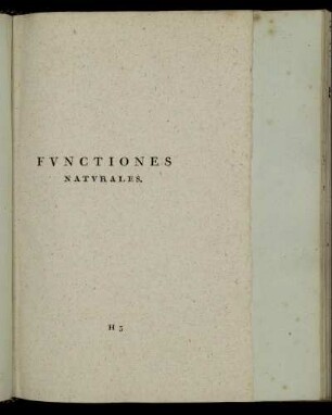 Functiones Naturales