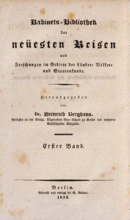 Ausgewählte Schriften der Königlichen Geographischen Gesellschaft zu London, 1