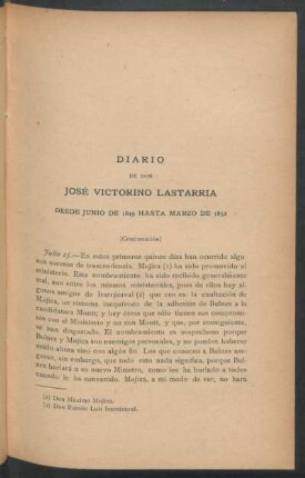 Diario desde Junio de 1849 hasta Marzo de 1852 - (Continuación)