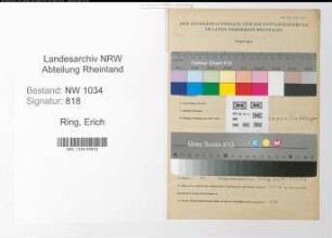 Entnazifizierung Erich Ring , geb. 19.02.1909 (Oberstleutnant)