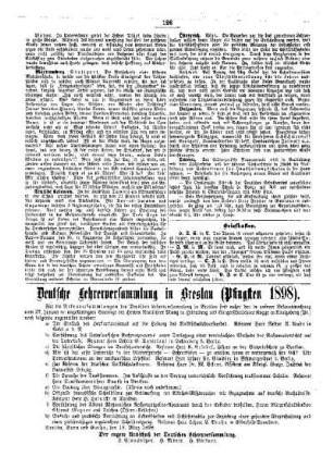 Deutsche Lehrerversammlung in Breslau (Pfingsten 1898)