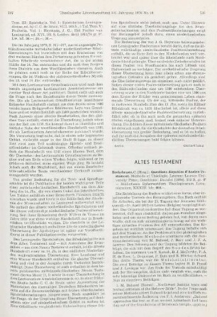 738-740 [Rezension] Questions disputées d'Ancien Testament