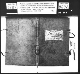 Beschreibung des der Standesherrschaft Hohenlohe-Oehringen zustehenden Heuzehnten im Ohrntal.