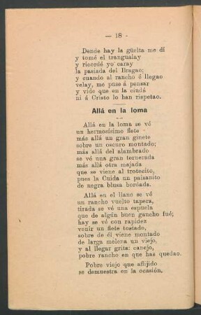 Allá en la loma