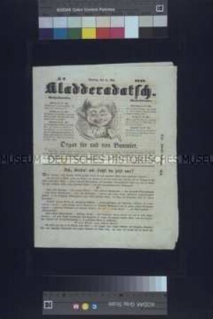Politisch-satirische Zeitschrift: Kladderadatsch, Nr. 2, 2. Auflage; Berlin, 14. Mai 1848
