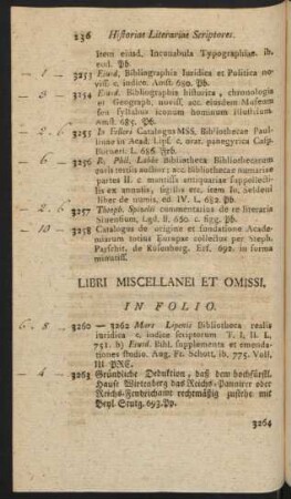 Libri Miscellanei Et Omissi