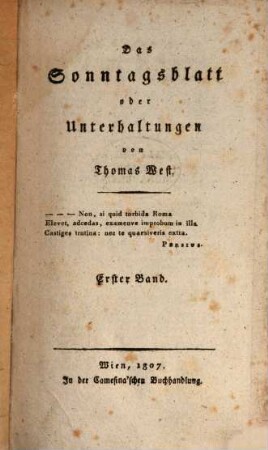 Das Sonntagsblatt, 1. 1807, 1/26