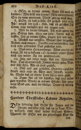 Hundert Christliche-Lebens Regulen.