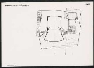 Düsseldorfer Schauspielhaus, Düsseldorf Wettbewerb: Grundriss 2. Obergeschoss 1:200