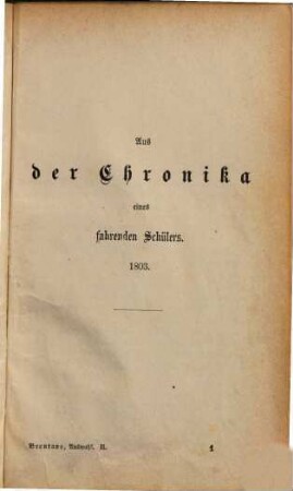 Clemens Brentanos ausgewählte Schriften : in zwei Bänden, 2. Ausgewählte Prosa