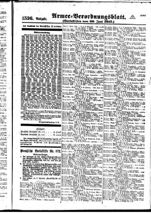 1526.Ausgabe. Samstag, 30. Juni 1917