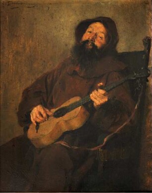 Gitarre spielender Mönch