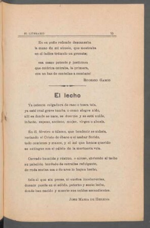 El lecho