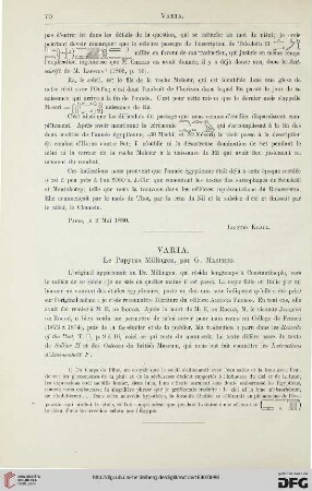 2: Varia : le papyrus Millingen