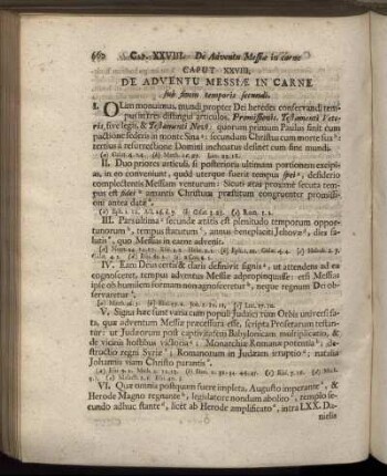 Caput XXVIII. De Adventu Messiæ In Carne sub finem temporis secundi.