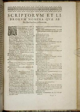 Scriptorum Et Librorum Nomina Quae Ab his Auctoribus referuntur