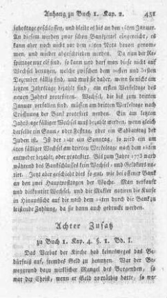 Achter Zusatz zu Buch 1. Kap. 4. §. 1. Bd. 1.