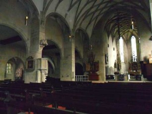 Langhaus Innen-Ansicht nach Ostnordosten mit Ausstattung