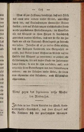 Mittel gegen das sogenannte rothe Wasser des Rindviehes