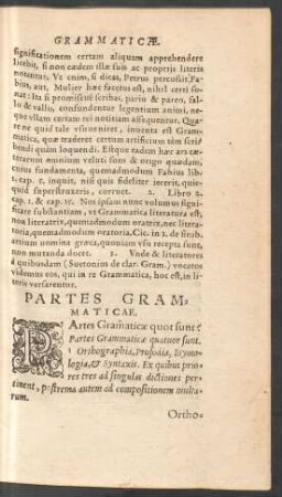 Partes Grammaticae.