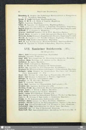 XVII. Mannheimer Bezirksverein.