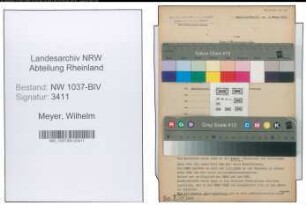 Entnazifizierung Wilhelm Meyer , geb. 06.02.1908 (Angestellter)