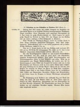42. Teilnahme an den Schlachten in Flandern 1917