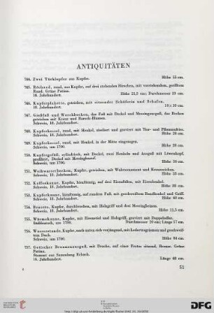 Antiquitäten (Nr. 744-964)