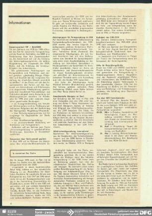 Zusammenarbeit AIF – BDA/DDR : Informationen