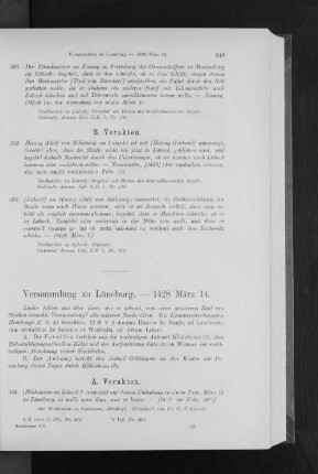 Versammlung zu Lüneburg. - 1428 März 14.