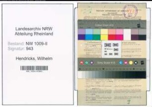 Entnazifizierung Wilhelm Hendricks , geb. 12.10.1918 (Verw.Angestellter)