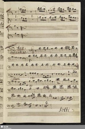 383. Aria: Non vo già che si suonino / Salieri, A.