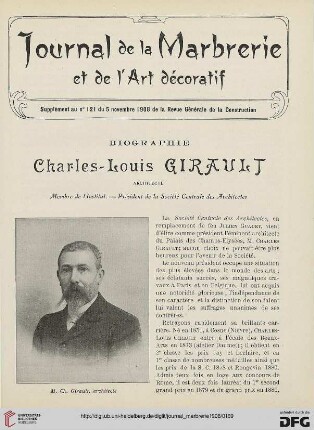 5: Biographie, [4] : Charles-Louis Girault, architecte