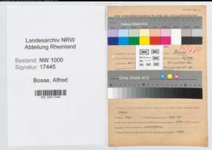 Entnazifizierung Alfred Bosse, geb. 20.02.1902 (Kaufm.Angest.)