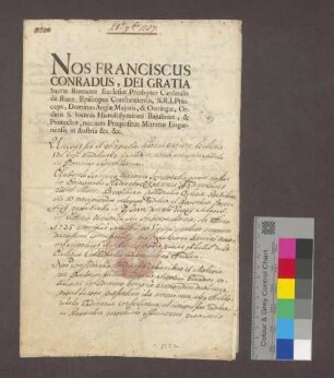 Der Konstanzer Generalvikar inkorporiert der Basler Dompropstei auf zehn Jahre die Pfarrei Istein.