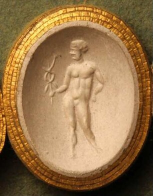 Stehender Merkur mit Schlangenstab (Daktyliothek, Erstes Mythologisches Tausend)