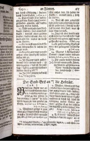 Der Send-Brif an die Hebräer