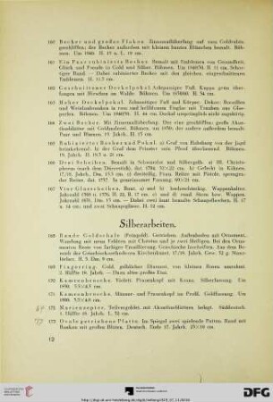 Silberarbeiten (Nr. 168-181)