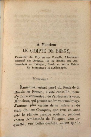 Histoire de la guerre des Cosaques contre la Pologne