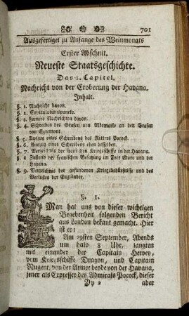 Erster Abschnit. Neueste Staatsgeschichte.