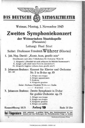 Zweites Symphoniekonzert