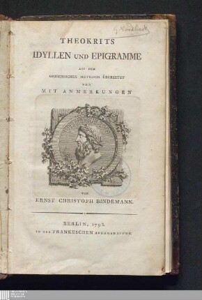 Theokrits Idyllen und Epigramme