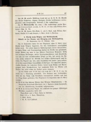6. Marsch durch Belgien und Nordfrankreich. Kämpfe an der Somme und Übergang zum Stellungskrieg