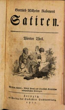 Gottlieb Wilhelm Rabeners Satiren, 4