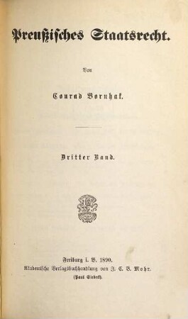 Preußisches Staatsrecht, 3