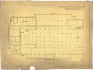 Billing, Hermann; Mülhausen (franz. Mulhouse, Frankreich); Saalbau - Grundriss UG