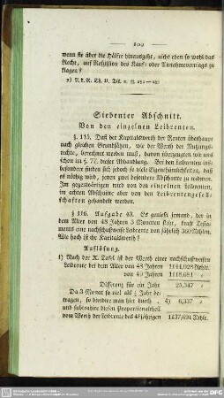 Siebenter Abschnitt. Von den einzelnen Leibrenten