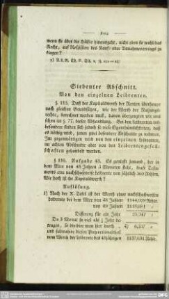 Siebenter Abschnitt. Von den einzelnen Leibrenten