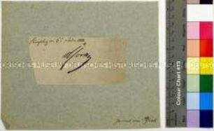 Schreiben des Yorck von Wartenburg, Königsberg, 6. Februar 1808. Mit eigenhändiger Unterschrift